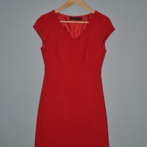 Red V-neck Dress